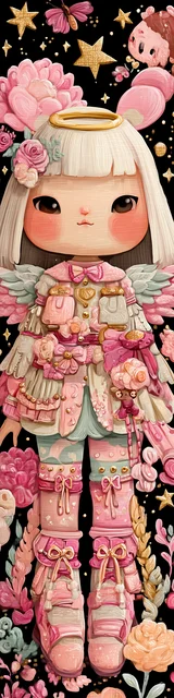 Free kawaii angel bookmark featuring like bunny kawaii angel